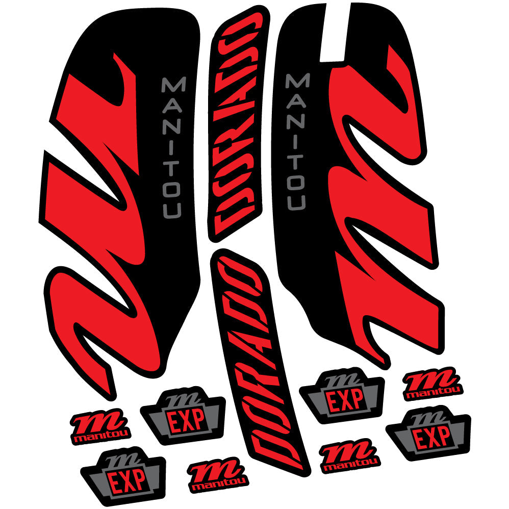 Stickers Manitou Dorado Expert 2022 compatibles Autocollants fourche VTT