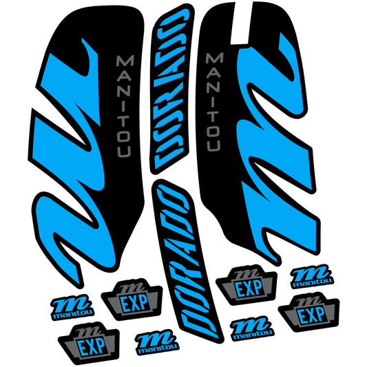 Stickers Manitou Dorado Expert 2022 compatibles Autocollants fourche VTT