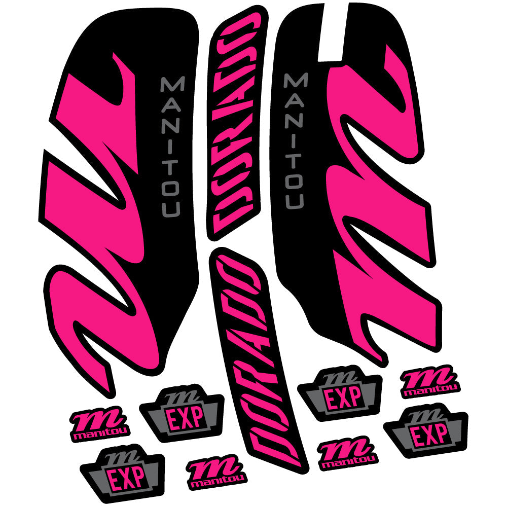 Stickers Manitou Dorado Expert 2022 compatibles Autocollants fourche VTT