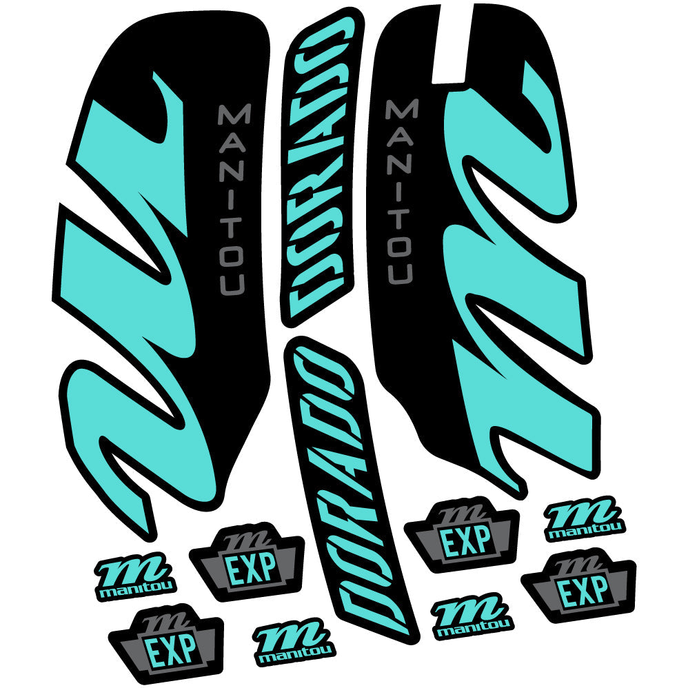 Stickers Manitou Dorado Expert 2022 compatibles Autocollants fourche VTT