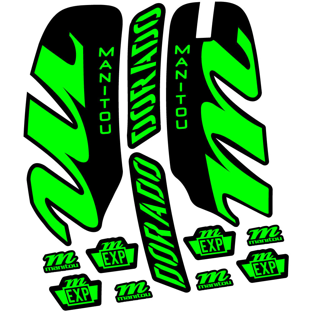 Stickers Manitou Dorado Expert 2022 compatibles Autocollants fourche VTT