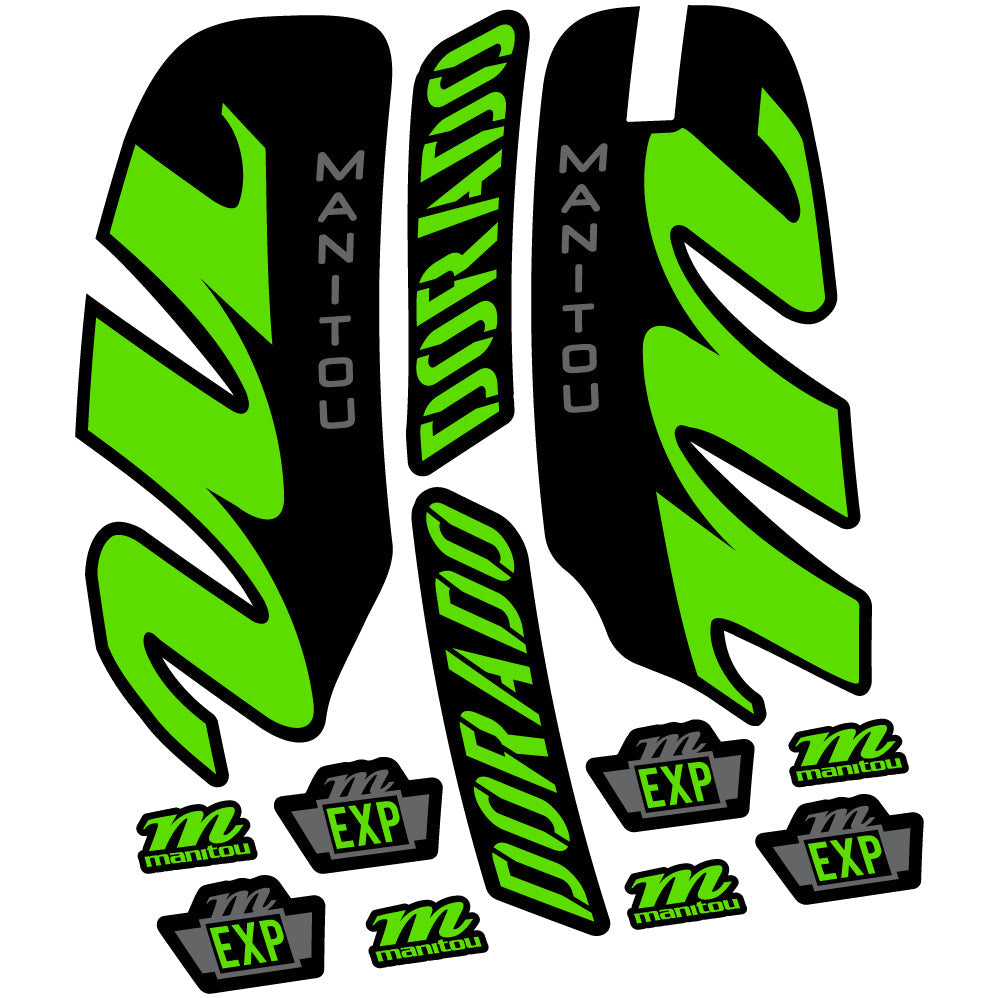 Stickers Manitou Dorado Expert 2022 compatibles Autocollants fourche VTT