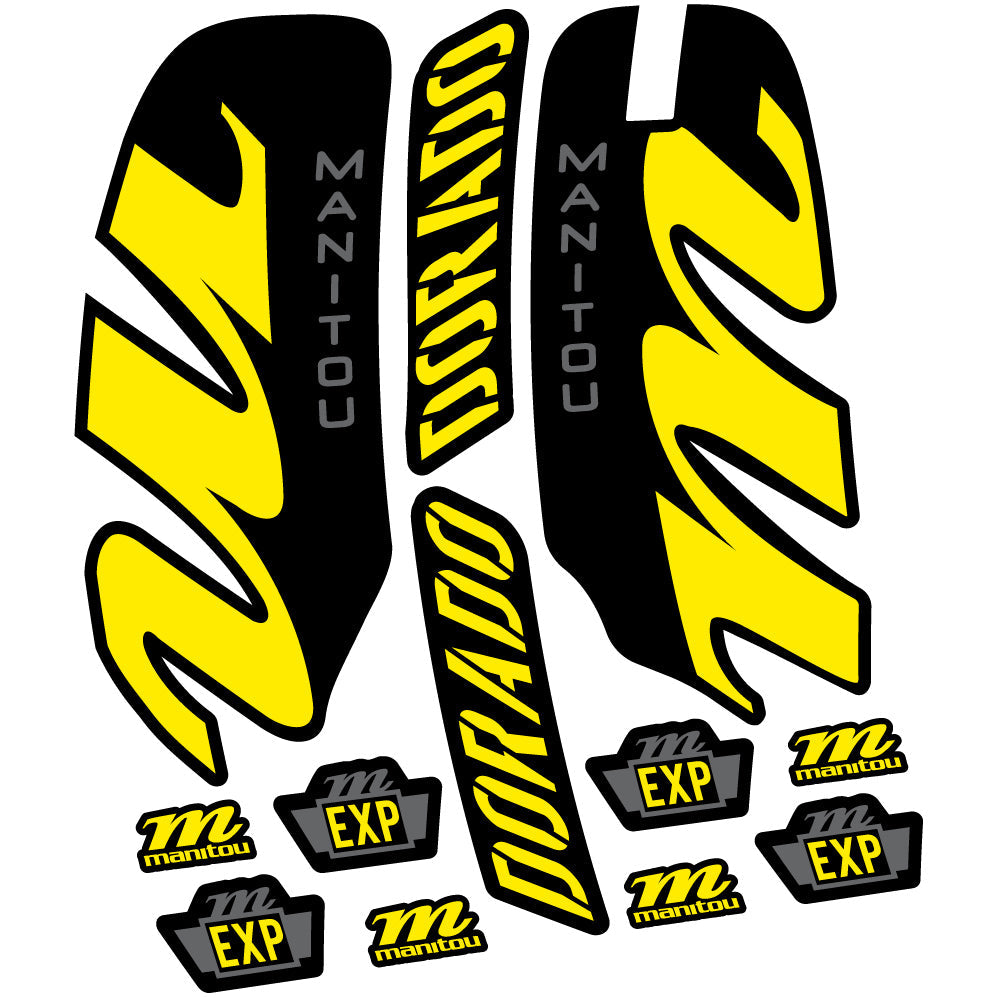 Stickers Manitou Dorado Expert 2022 compatibles Autocollants fourche VTT