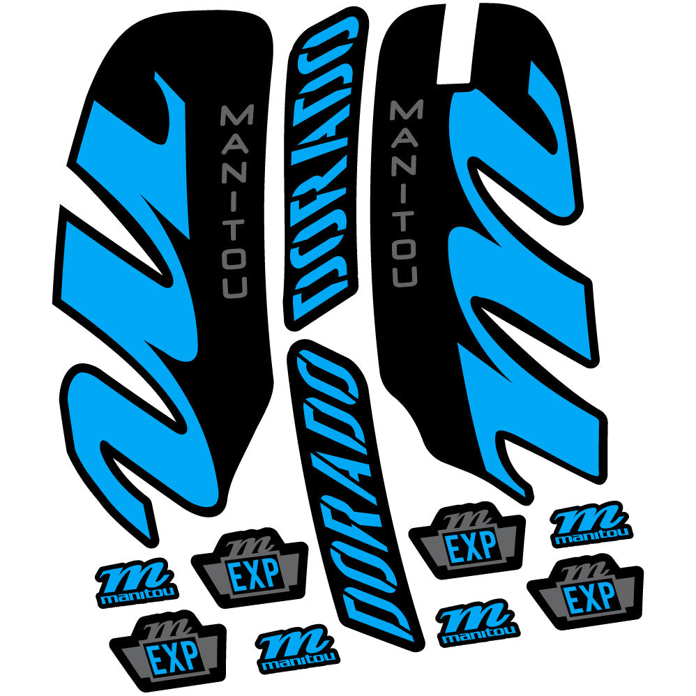 Stickers Manitou Dorado Expert 2022 compatibles Autocollants fourche VTT