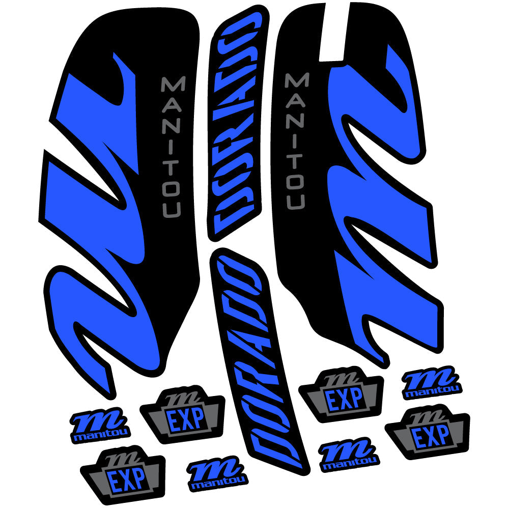 Stickers Manitou Dorado Expert 2022 compatibles Autocollants fourche VTT