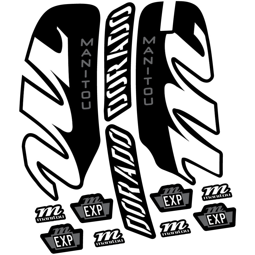 Stickers Manitou Dorado Expert 2022 compatibles Autocollants fourche VTT