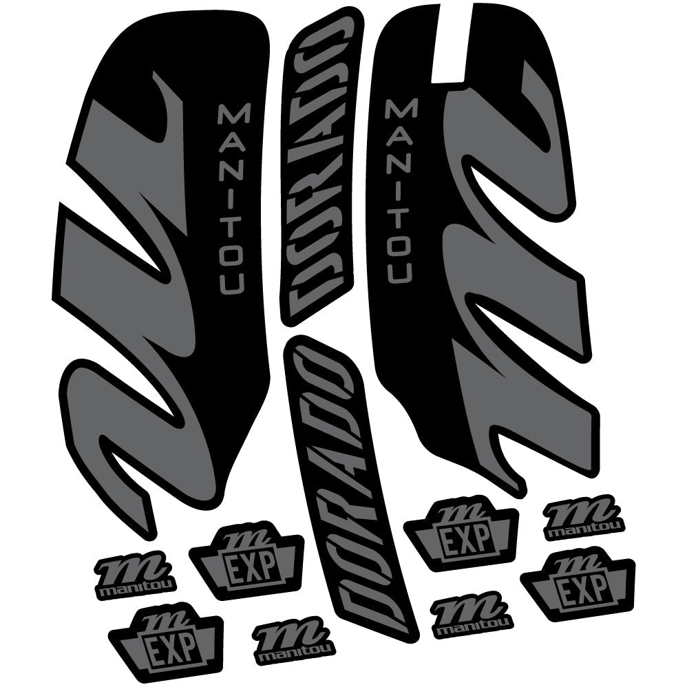 Stickers Manitou Dorado Expert 2022 compatibles Autocollants fourche VTT
