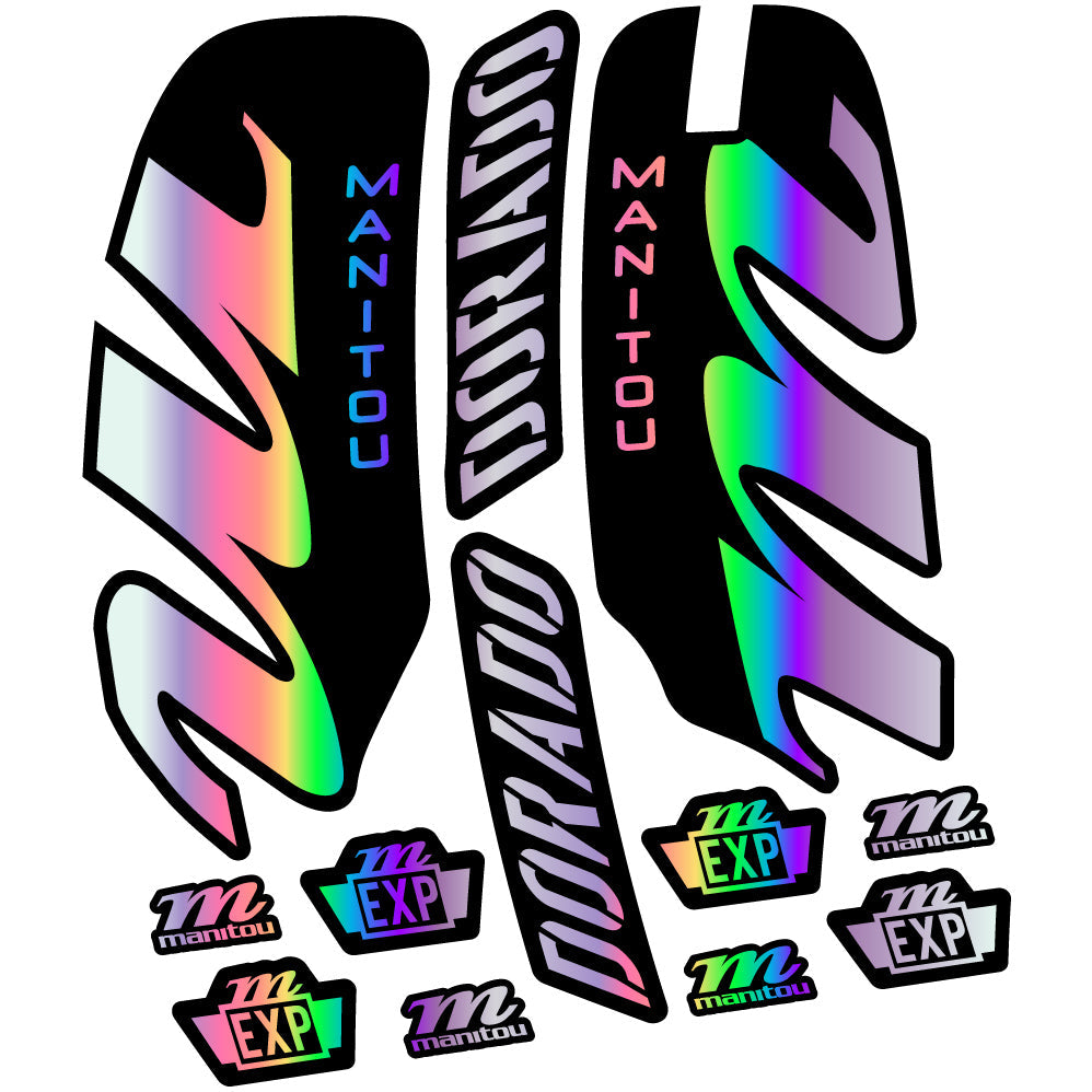 Stickers Manitou Dorado Expert 2022 compatibles Autocollants fourche VTT