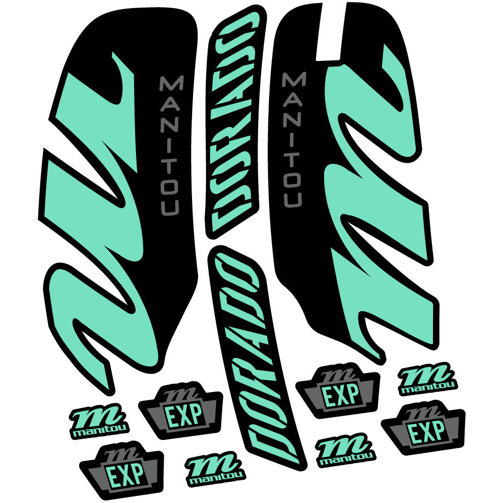 Stickers Manitou Dorado Expert 2022 compatibles Autocollants fourche VTT