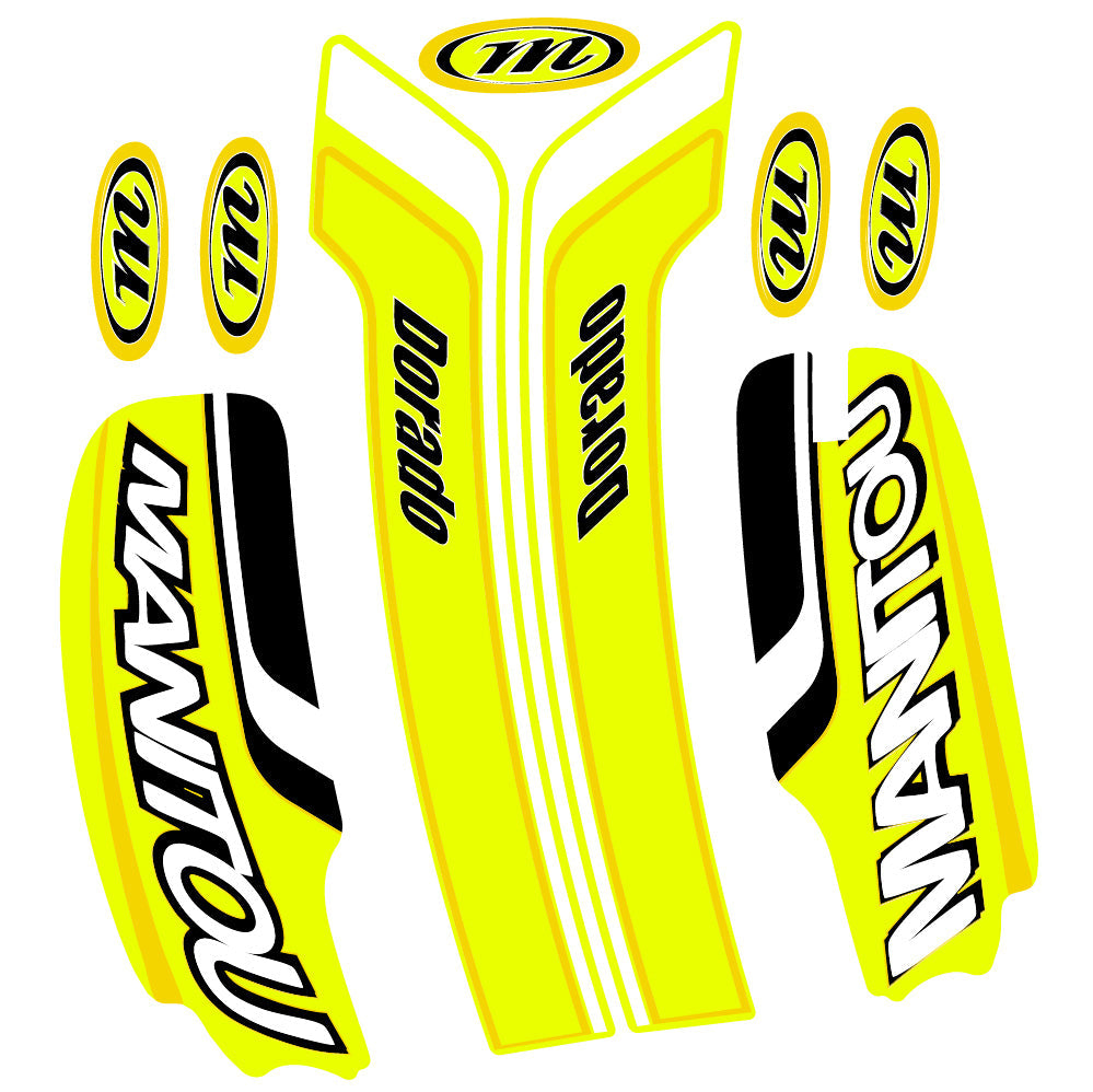 Stickers Manitou Dorado Pro Expert Comp 2022 compatibles Autocollants fourche VTT 29"