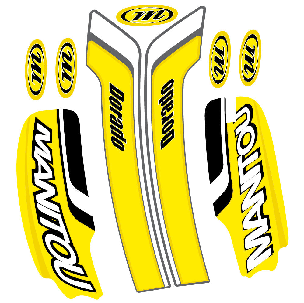 Stickers Manitou Dorado Pro Expert Comp 2022 compatibles - Autocollants fourche VTT