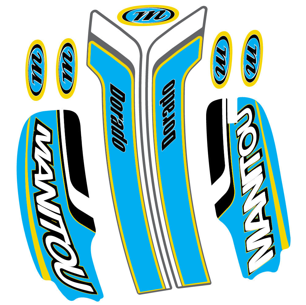 Stickers Manitou Dorado Pro Expert Comp 2022 compatibles - Autocollants fourche VTT