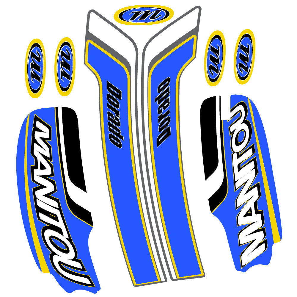 Stickers Manitou Dorado Pro Expert Comp 2022 compatibles Autocollants fourche VTT 29"
