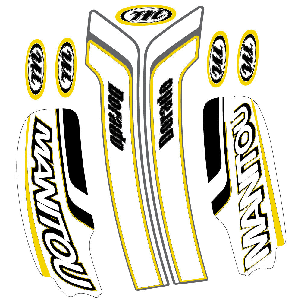 Stickers Manitou Dorado Pro Expert Comp 2022 compatibles Autocollants fourche VTT 29"