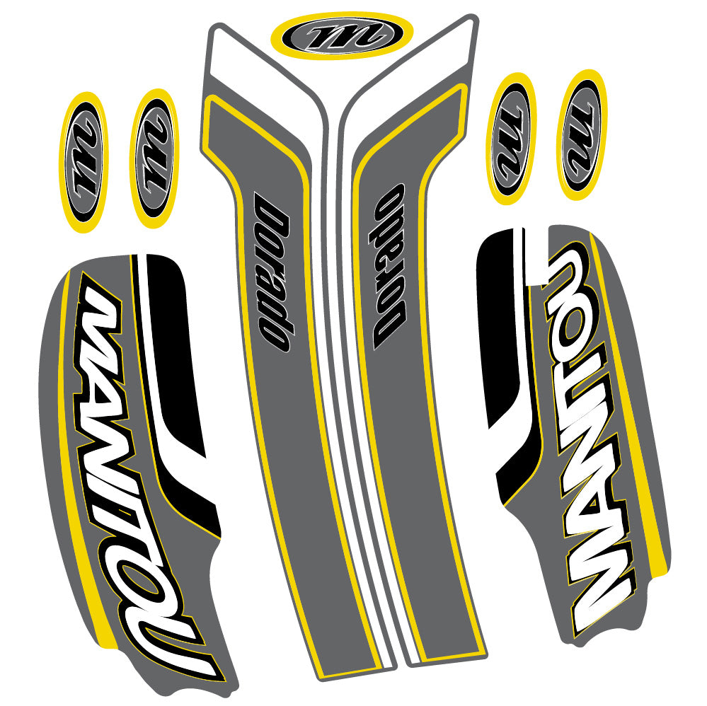 Stickers Manitou Dorado Pro Expert Comp 2022 compatibles Autocollants fourche VTT 29"