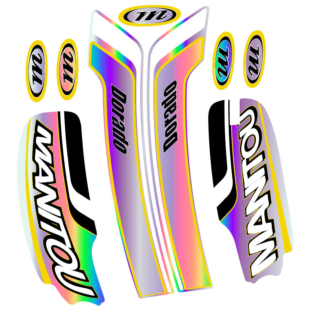 Stickers Manitou Dorado Pro Expert Comp 2022 compatibles - Autocollants fourche VTT