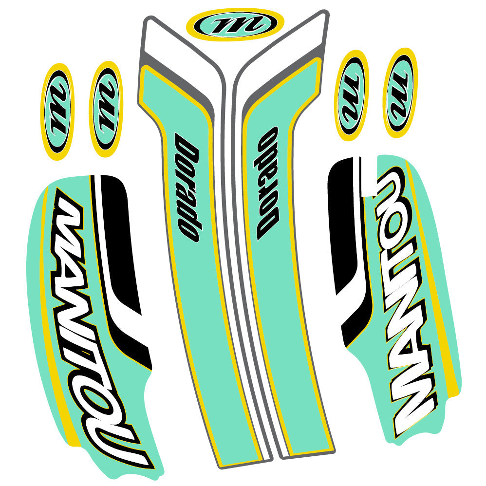 Stickers Manitou Dorado Pro Expert Comp 2022 compatibles - Autocollants fourche VTT