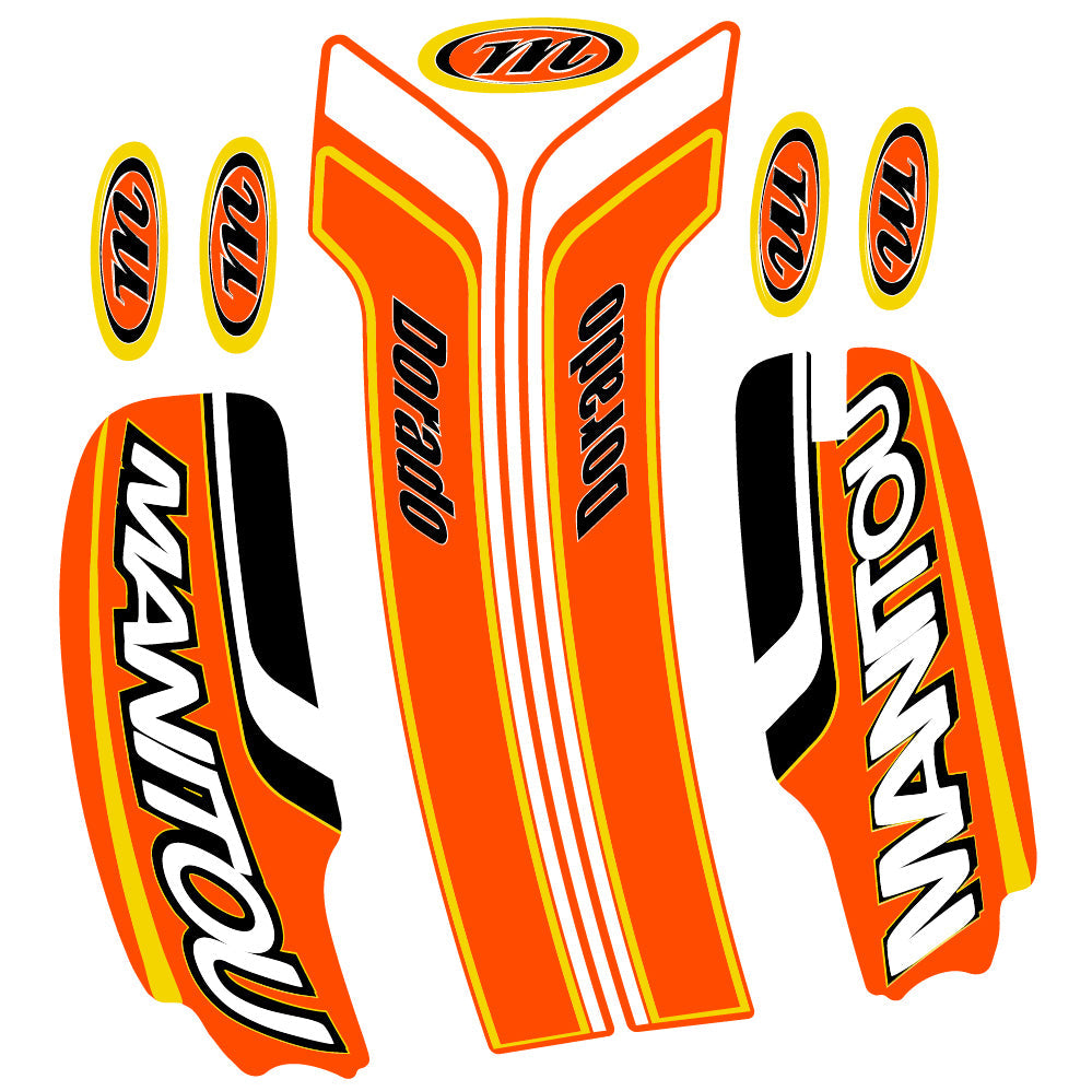 Stickers Manitou Dorado Pro Expert Comp 2022 compatibles - Autocollants fourche VTT