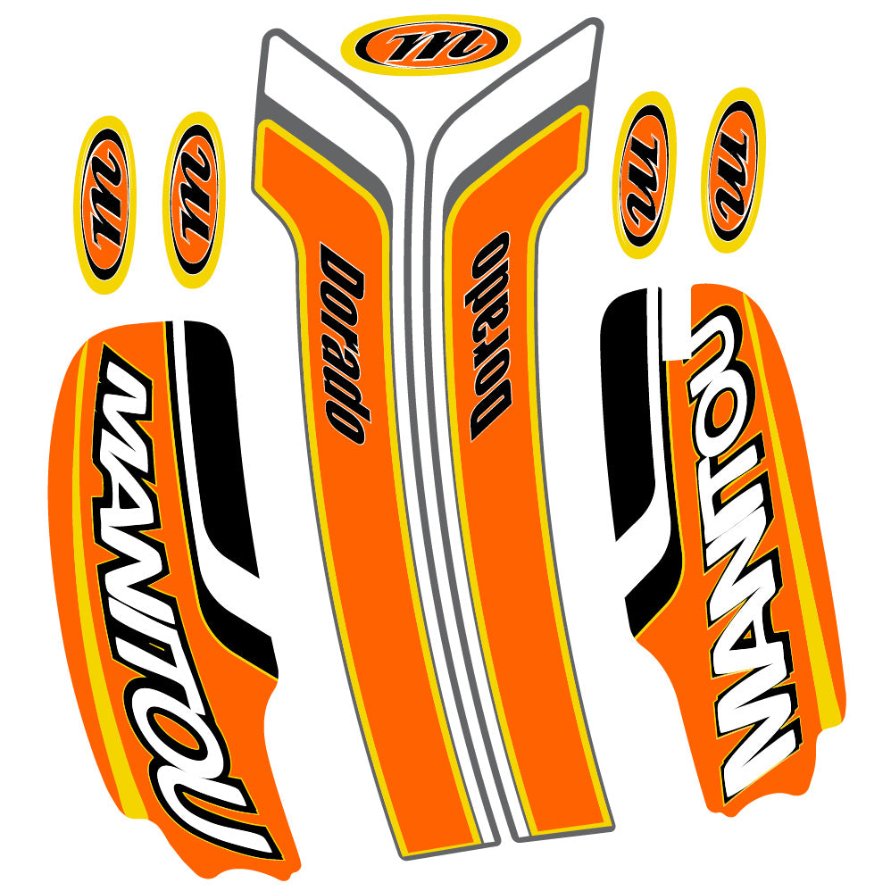 Stickers Manitou Dorado Pro Expert Comp 2022 compatibles Autocollants fourche VTT 29"