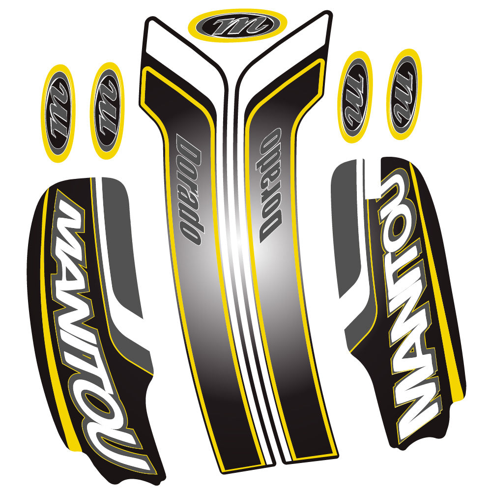 Stickers Manitou Dorado Pro Expert Comp 2022 compatibles - Autocollants fourche VTT