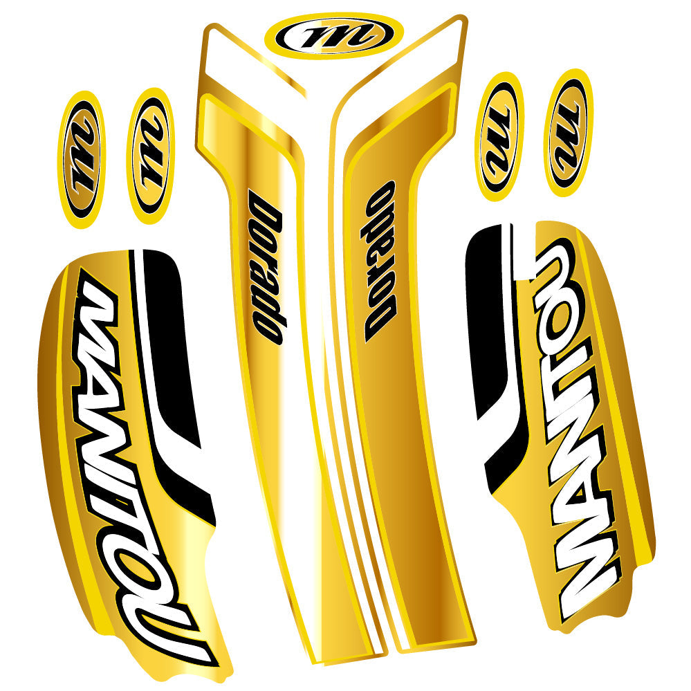 Stickers Manitou Dorado Pro Expert Comp 2022 compatibles - Autocollants fourche VTT