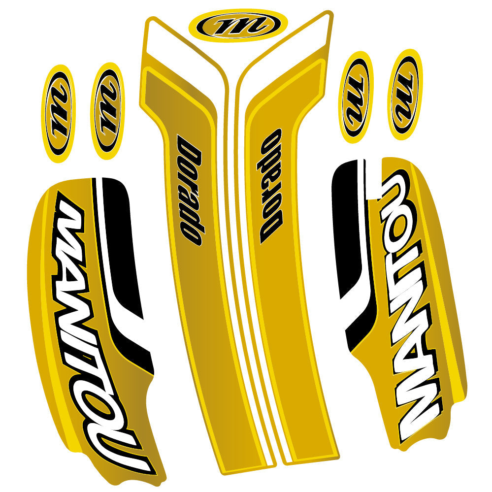 Stickers Manitou Dorado Pro Expert Comp 2022 compatibles - Autocollants fourche VTT