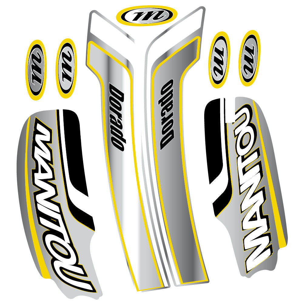 Stickers Manitou Dorado Pro Expert Comp 2022 compatibles Autocollants fourche VTT 29"