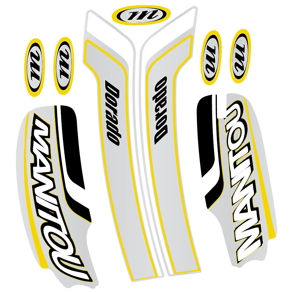 Stickers Manitou Dorado Pro Expert Comp 2022 compatibles - Autocollants fourche VTT