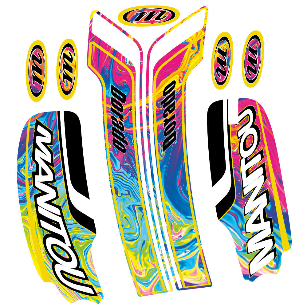 Stickers Manitou Dorado Pro Expert Comp 2022 compatibles Autocollants fourche VTT 29"