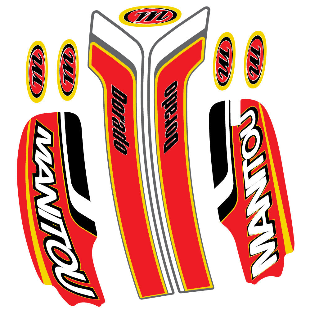 Stickers Manitou Dorado Pro Expert Comp 2022 compatibles Autocollants fourche VTT 29"