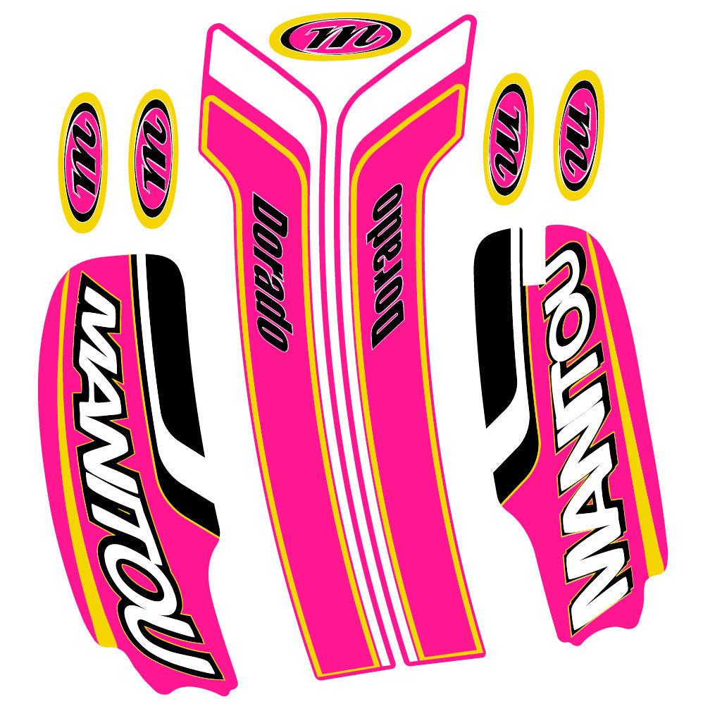 Stickers Manitou Dorado Pro Expert Comp 2022 compatibles - Autocollants fourche VTT