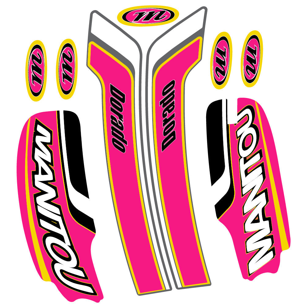 Stickers Manitou Dorado Pro Expert Comp 2022 compatibles - Autocollants fourche VTT