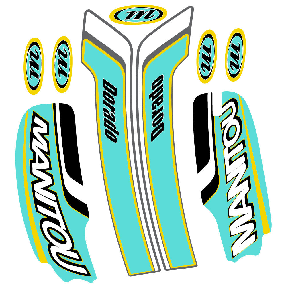 Stickers Manitou Dorado Pro Expert Comp 2022 compatibles Autocollants fourche VTT 29"