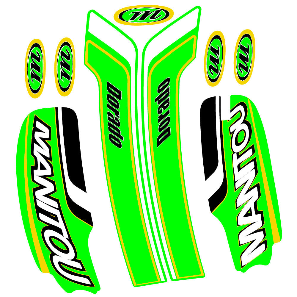 Stickers Manitou Dorado Pro Expert Comp 2022 compatibles - Autocollants fourche VTT