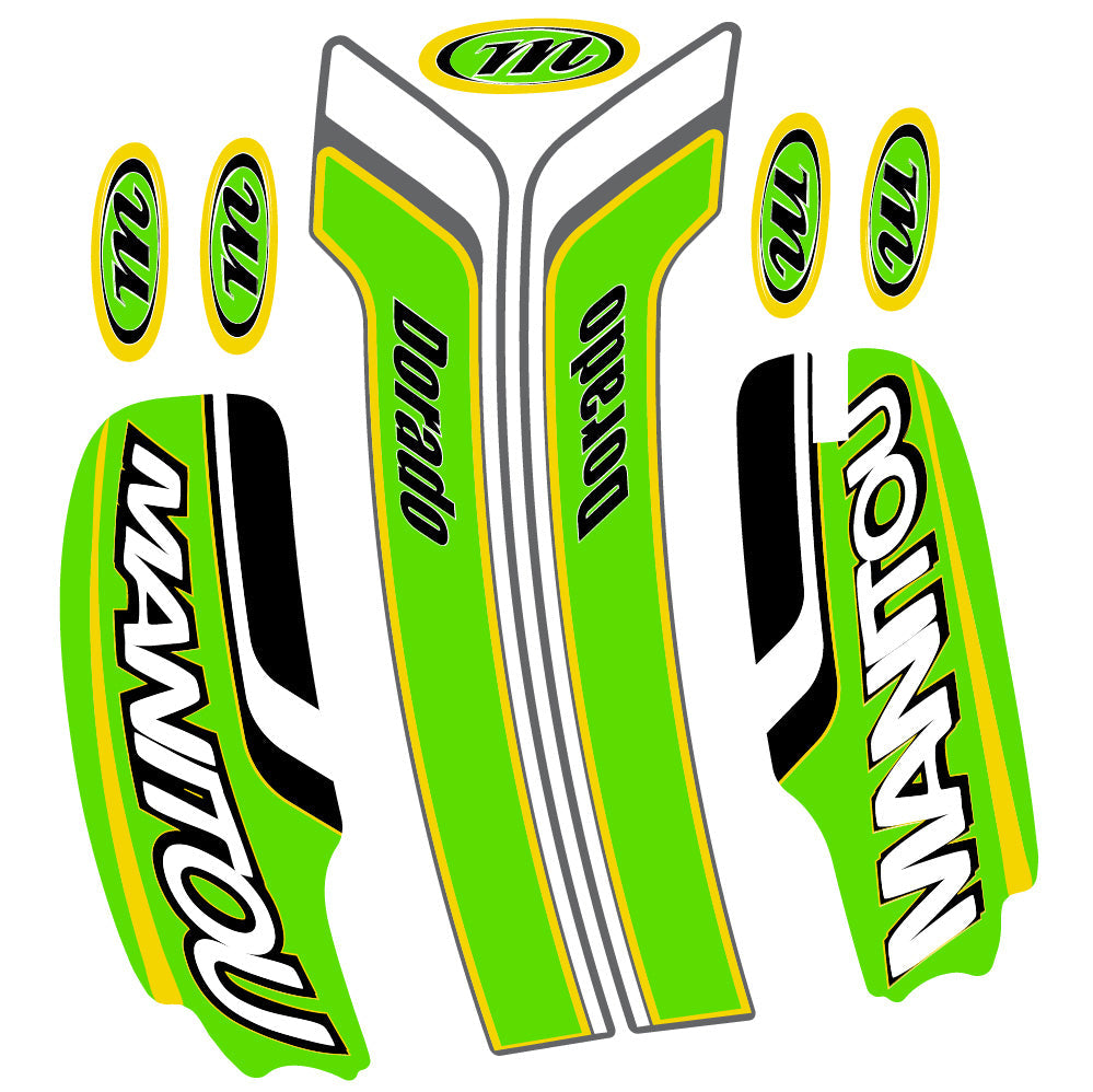 Stickers Manitou Dorado Pro Expert Comp 2022 compatibles Autocollants fourche VTT 29"