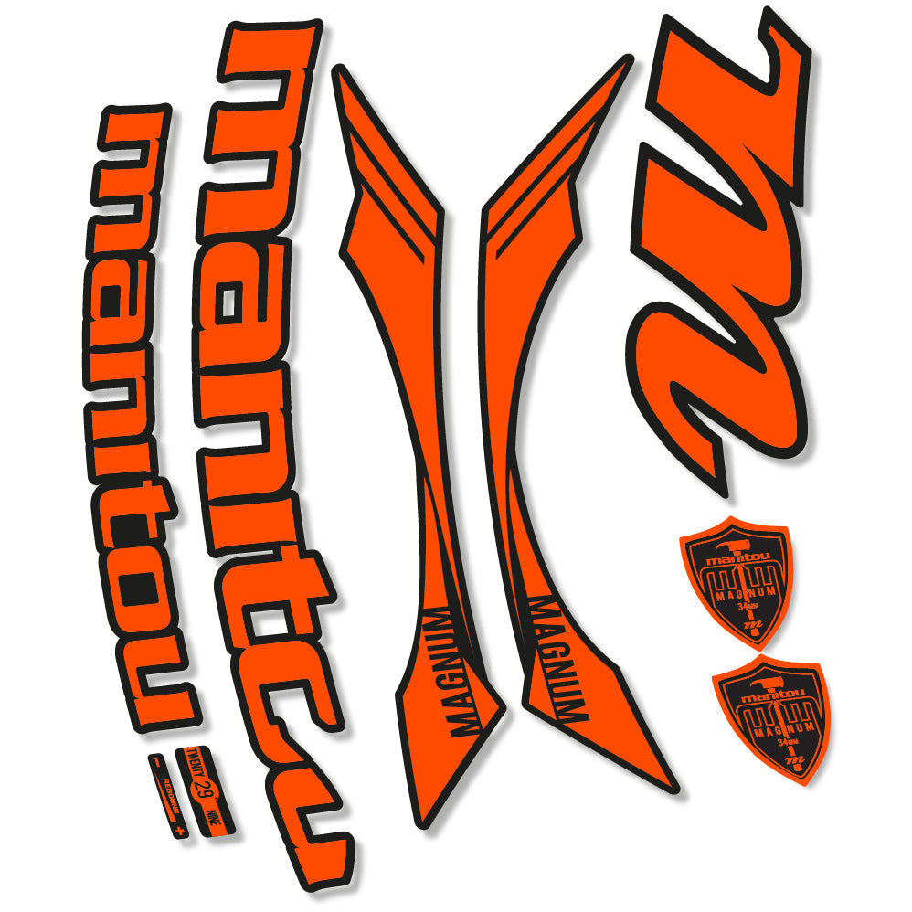 Stickers Manitou Magnum 2015 compatibles Autocollants fourche VTT