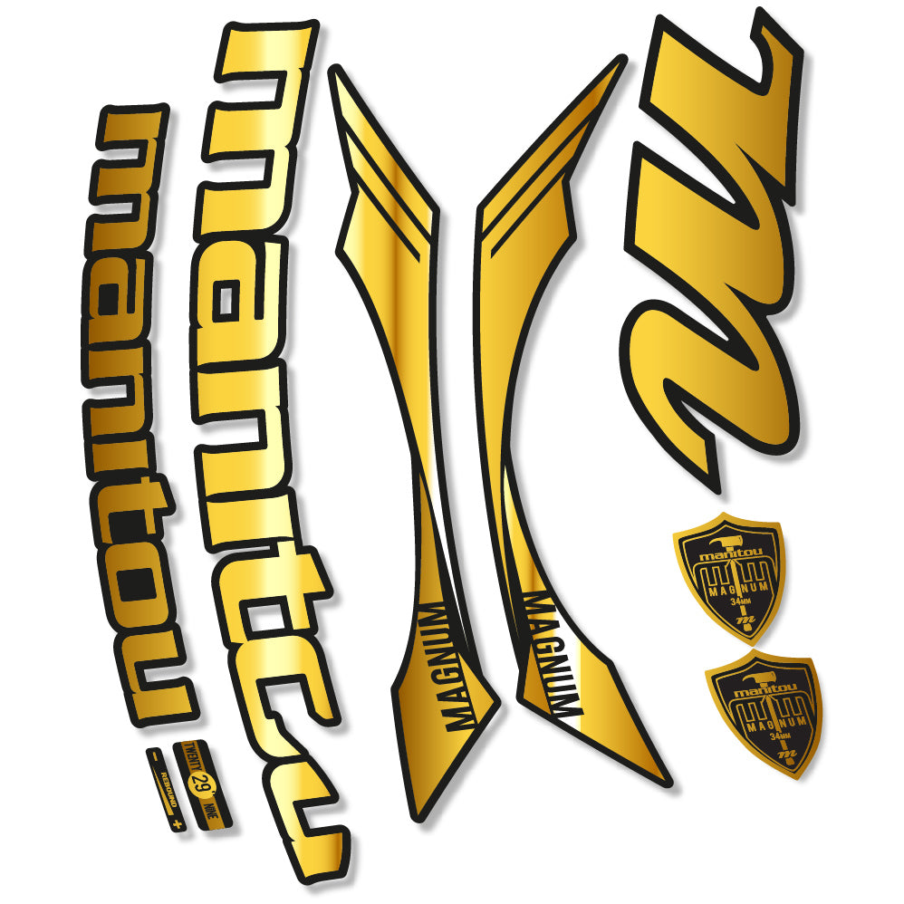 Stickers Manitou Magnum 2015 compatibles Autocollants fourche VTT