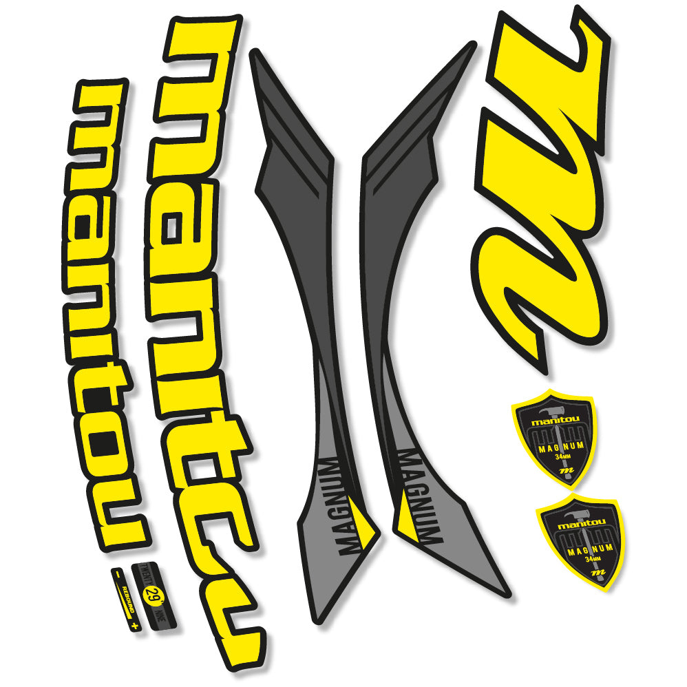 Stickers Manitou Magnum 2015 compatibles Autocollants fourche VTT