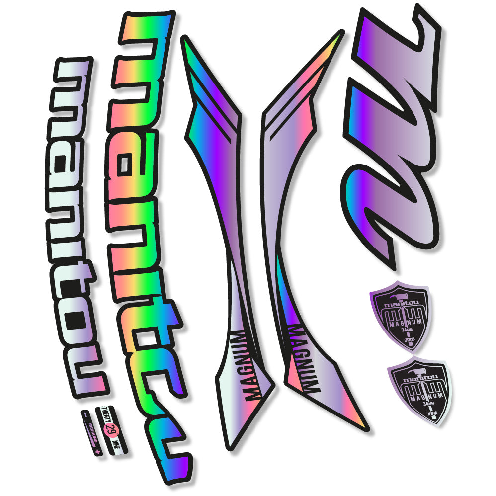 Stickers Manitou Magnum 2015 compatibles Autocollants fourche VTT