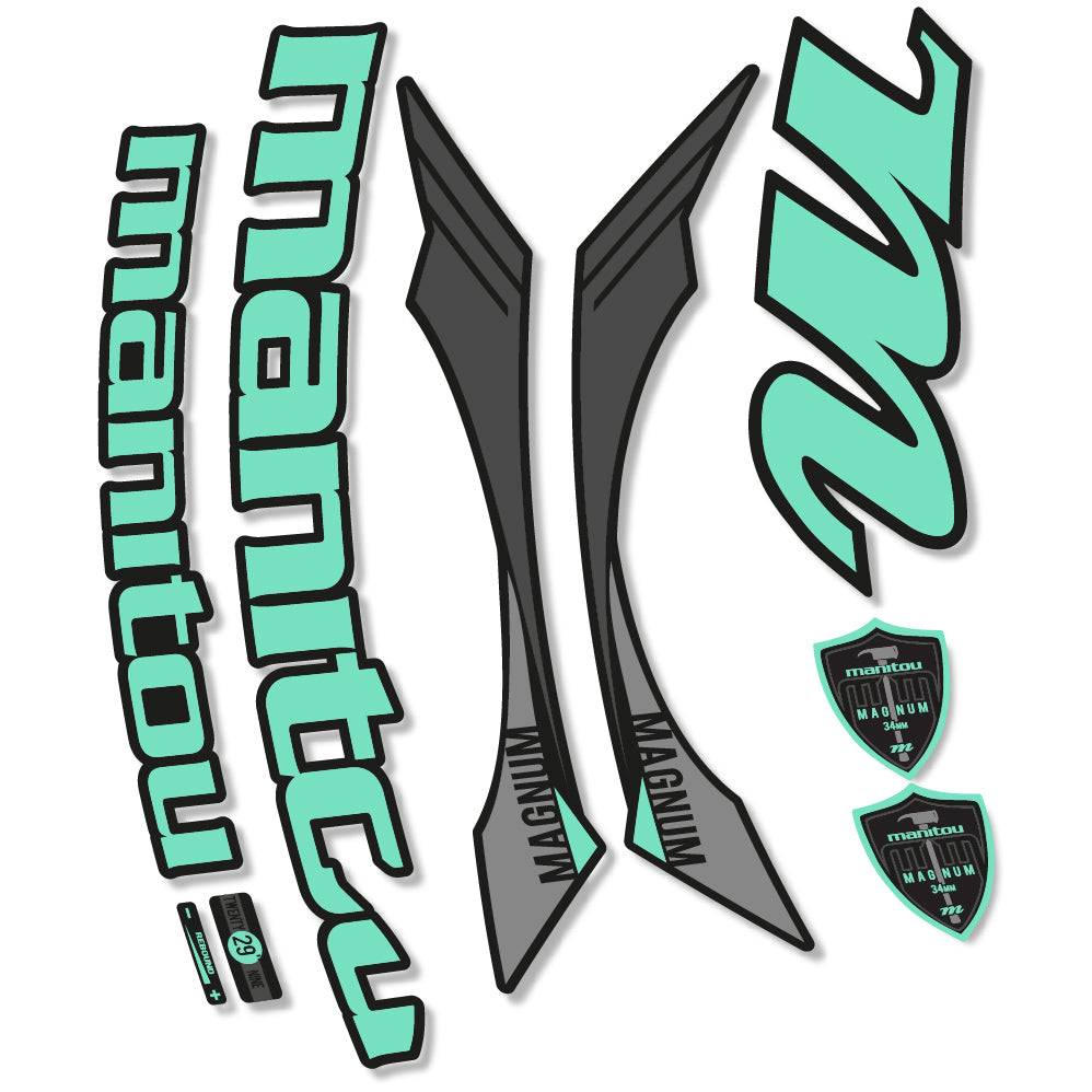 Stickers Manitou Magnum 2015 compatibles Autocollants fourche VTT