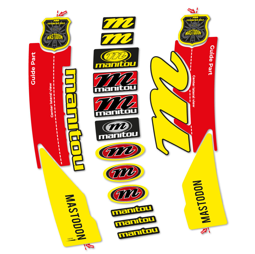Stickers Manitou Mastodon 2017 compatibles Autocollants fourche VTT 29"