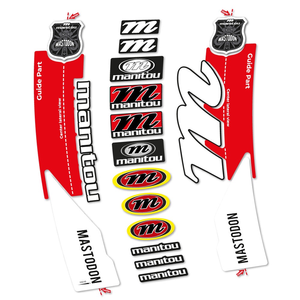 Stickers Manitou Mastodon 2017 compatibles Autocollants fourche VTT 29"
