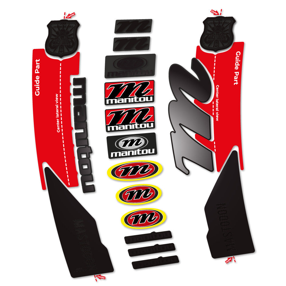 Stickers Manitou Mastodon 2017 compatibles Autocollants fourche VTT 29"