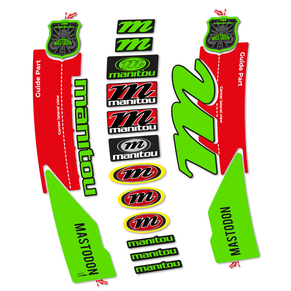 Stickers Manitou Mastodon 2017 compatibles Autocollants fourche VTT 29"