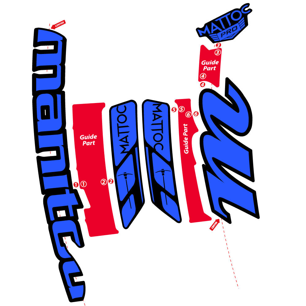 Stickers Manitou Mattoc Pro 2015 compatibles Autocollants fourche VTT 29"