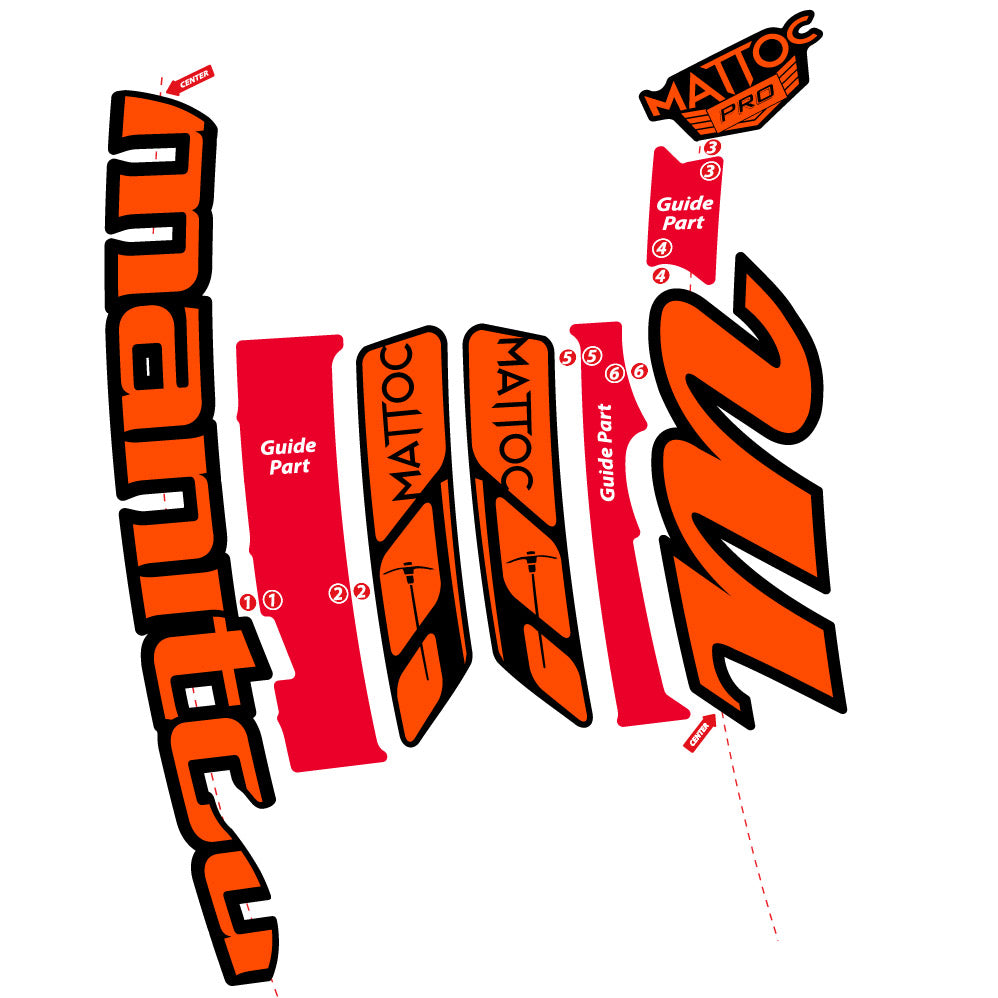 Stickers Manitou Mattoc Pro 2015 compatibles Autocollants fourche VTT 29"