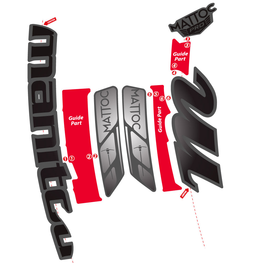 Stickers Manitou Mattoc Pro 2015 compatibles Autocollants fourche VTT 29"
