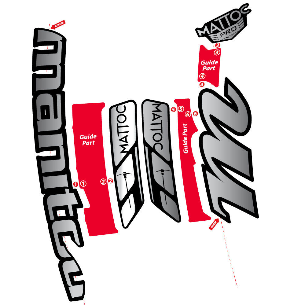 Stickers Manitou Mattoc Pro 2015 compatibles Autocollants fourche VTT 29"