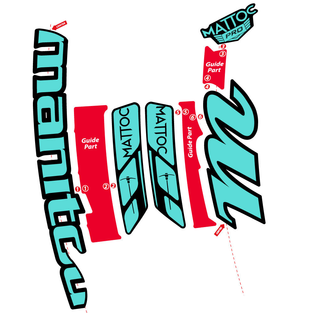 Stickers Manitou Mattoc Pro 2015 compatibles Autocollants fourche VTT 29"
