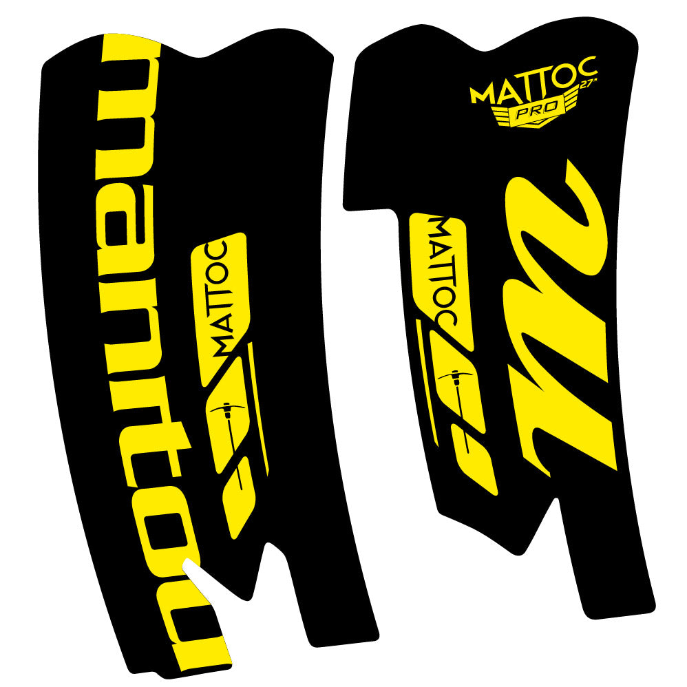 Stickers Manitou Mattoc Pro SSP 2015 compatibles - Autocollants fourche VTT